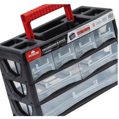 Organizador Plástico 315x140x210mm 7 Gavetas Worker