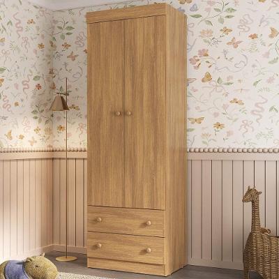 Guarda-roupa Infantil 62cm 2 Portas E 2 Gavetas Encanto Multimóveis Mp4446 Madeirado Madeirado