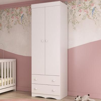 Guarda-roupa Infantil 62cm 2 Portas E 2 Gavetas Realeza Multimóveis Mp4451 Branco Branco
