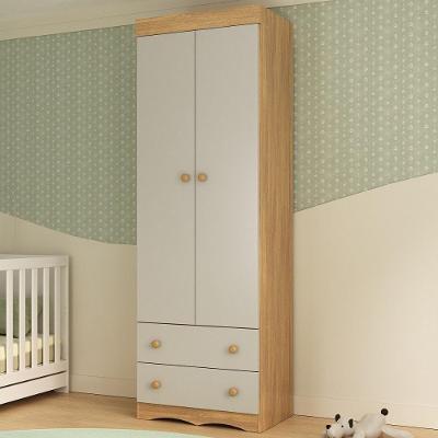 Guarda-roupa Infantil 62cm 2 Portas E 2 Gavetas Realeza Multimóveis Mp4451 Madeirado/off White Madeirado/off White