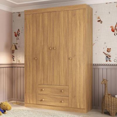 Guarda-roupa Infantil 122cm 4 Portas E 2 Gavetas Encanto Multimóveis Mp4448 Madeirado Madeirado