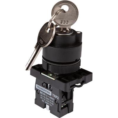 Botão Seletor Com Chave Tramontina Trp2-eg21 1na Duas Posiçoes Base De Plastico