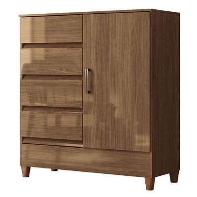 Comoda 1 Portas 4 Gavetas Fit Jequitibá Acetinado - Santos Andirá
