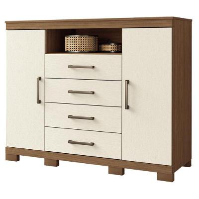 Comoda Havana Master Com Pés Jatobá Areia Acetinado - Santos Andirá