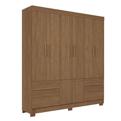 Guarda Roupa Casal 8 Portas Curitiba Jatobá - Santos Andirá