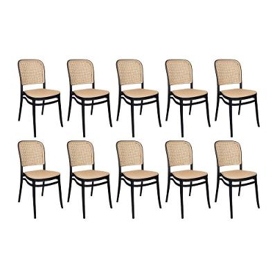 Cadeira De Jantar Roma Para Sala E Cozinha Preto 10