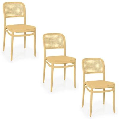 Cadeira De Jantar Roma Para Sala E Cozinha Bege 3