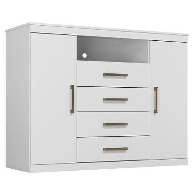 Comoda Havana Master Branco Brilho - Santos Andirá