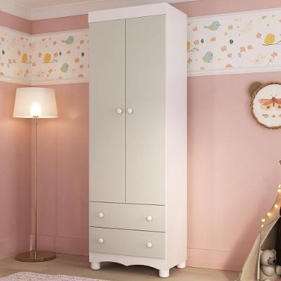 Guarda-roupa Infantil 62cm 2 Portas E 2 Gavetas Dengo Multimóveis Mp4436 Branco/off White Branco/off White