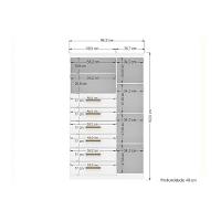Cômoda De Quarto Marabá 1.6 C/ 1 Porta 2 Nichos E 6 Gavetas Branco - Santos Andirá - 2