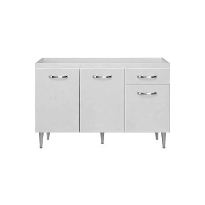 Balcão De Cozinha Beatriz 3 Portas E 1 Gaveta S/ Tampo P/pia 120cm Branco - Mobili