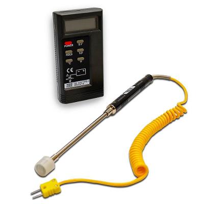 Termômetro Industrial Display Digital °c E °f Jamo - 1 Canal Tp Tipo K + Sonda De Superfície De Ação