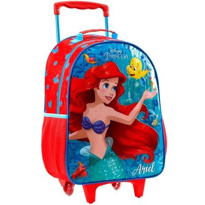 Mochila Rodinha Infantil Creche Pequena Sereia Ariel Xeryus 11491