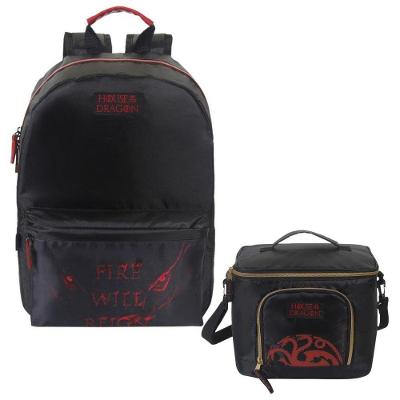 Kit Mochila Costas Cooler Lancheira Térmica Menino House Of The Dragon Dermiwil
