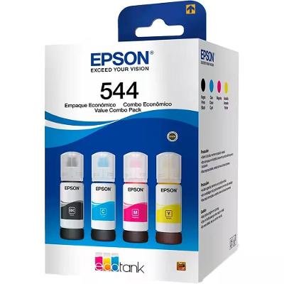 Kit Refil Epson T544 Garrafas De Tinta 4 Cores