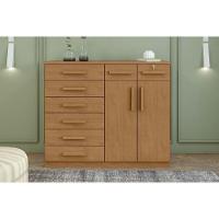 Cômoda de Quarto Toronto New c/ 2 Portas e 8 Gavetas Rovere/Amêndoa - Lopas - 1