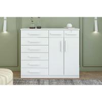 Cômoda de Quarto Toronto New c/ 2 Portas e 8 Gavetas Branco - Lopas - 1