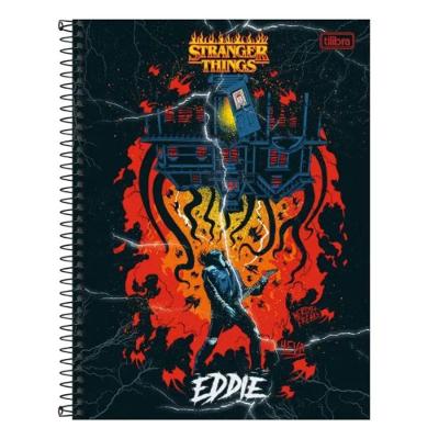 Caderno Espiral Universitário Capa Dura 1 Matéria A4 80 Folhas Stranger Things Tilibra Estampa 3