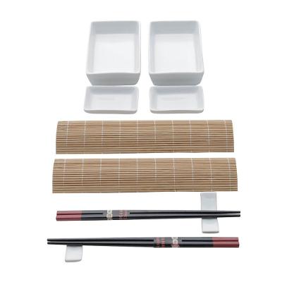 Conjunto 10 Peças Para Sushi De Bambu Kyoto Lyor