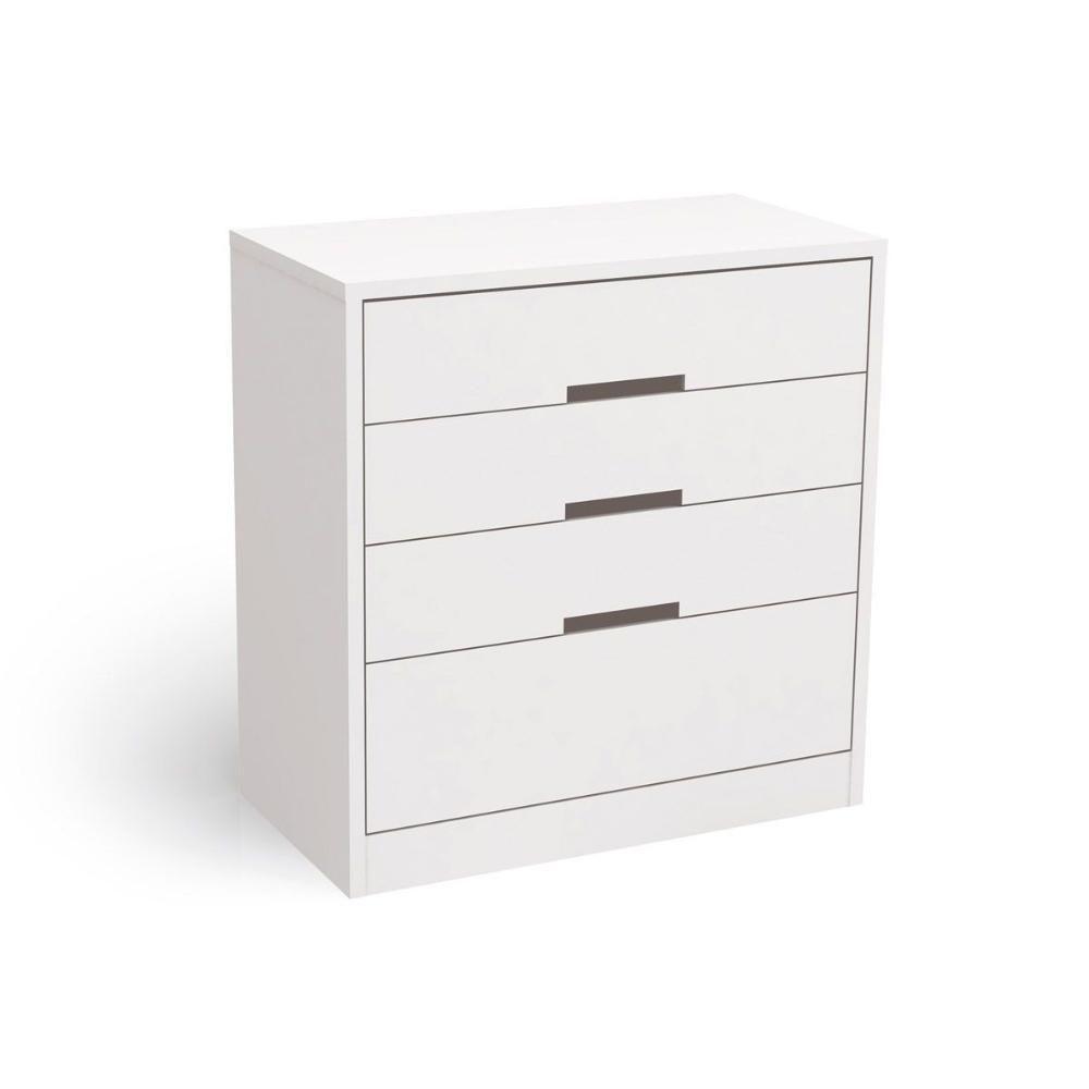 Cômoda de Quarto S824 c/ 4 Gavetas Polipropileno Branco - Kappesberg - 2