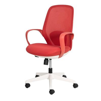 Cadeira De Escritório Oceano Diretor Tela Mesh Vermelha