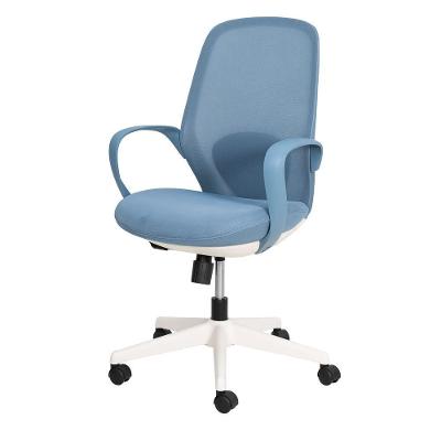 Cadeira De Escritório Oceano Diretor Tela Mesh Azul Claro