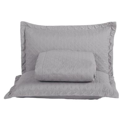 Kit Cobre Leito Colcha Atualle Queen Dupla Face Microfibra 3 Peças - Cinza