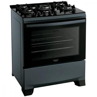 Fogão Dako 5 Bocas Supreme TC Timer Glass Titanium - Bivolt