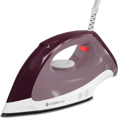 Ferro Seco Cadence IRO120 1200W Base Antiaderente com Ponta Salva Botões Roxo 220V