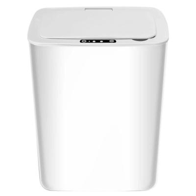 Lixeira Automática 14l Com Sensor Inteligente Sem Toque Luxo Branca Abertura Silenciosa 3 Modos - Branca
