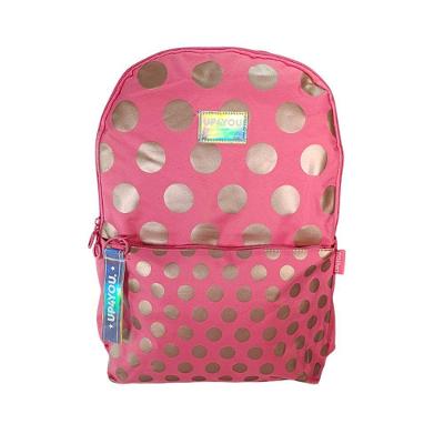 Mochila De Costas Rosa Com Bolinhas Up4you Ms46711up0300un