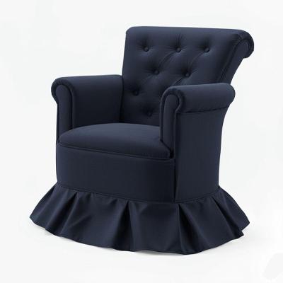 Poltrona Amentação Confortável Com Balanço Descanso Quarto Bebê Aconchego Suede Azul