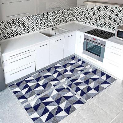 Kit Tapete De Cozinha Jacquard Com Látex 03 Peças 75% Algodão 25% Poliéster - Dallas Marinho