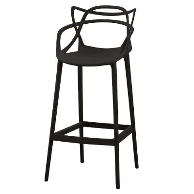 Banqueta Alta Solna Master Aviv Allegra Or Design 108 Cm (altura) Polipropileno Cor Preto