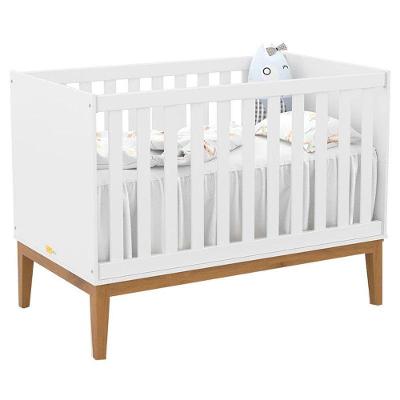 Quarto De Bebê Unique 3 Portas Com Cômoda Sapateira E Painel Ripado Com Led Branco Soft Eco Wood - Matic