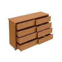 Cômoda de Quarto Urban c/ 8 Gavetas Rovere/Amêndoa - Lopas - 9