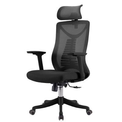 Cadeira Escritório Nr-17 Giratória Presidente Vancouver Fratini Tela Mesh Preta Base Rodízio Preto