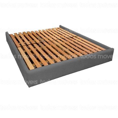 Cabeceira Mh-2696 Herval Estofado Queen Para Colchão 158 Cm Em Linho Cinza Aa