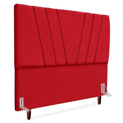 Cabeceira Casal 140 Cm Com Frame Belgica Suede Vermelho Artte Vermelho