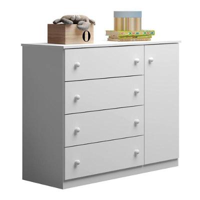 Cômoda Infantil Helena 1 Porta E 4 Gavetas Branco - Phoenix Baby Branco