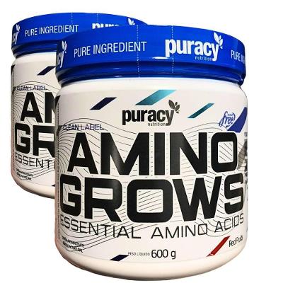 Kit 2 Suplementos De Aminoácidos Essenciais Puracy 500g Sabor Frutas Vermelhas