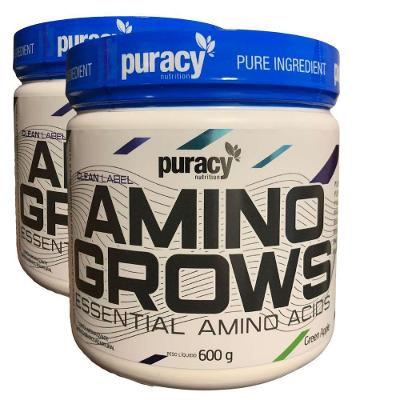 Kit 2 Suplementos De Aminoácidos Essenciais Puracy 500g Sabor Misto