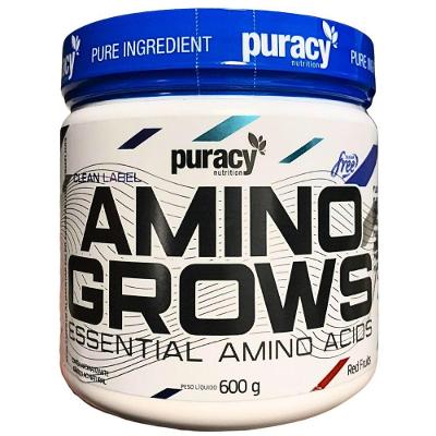 Aminoácidos Essenciais Amino Grows Puracy Nutrition 500g Sabor Frutas Vermelhas