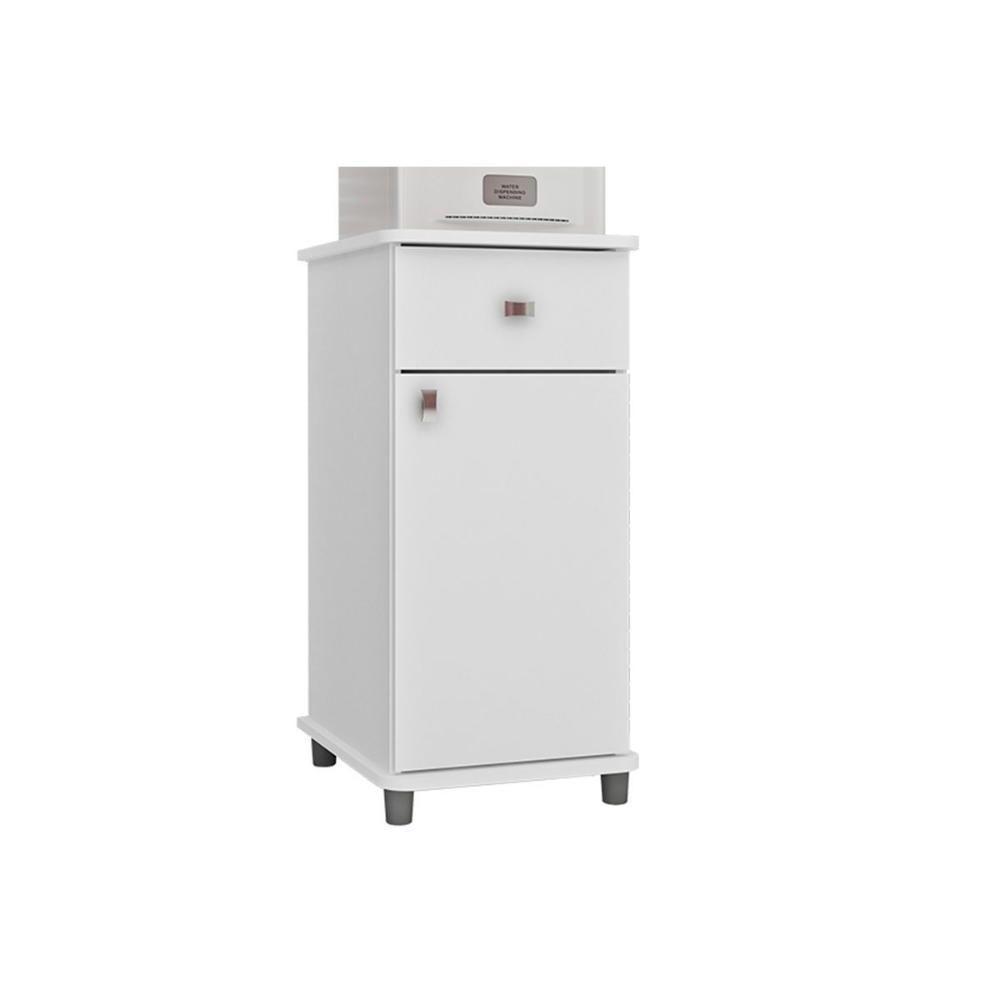 Balcão Multiuso Cozinha   ASM153 c/ 1 Porta e 1 Gaveta 36cm Branco - Movelbento - 3