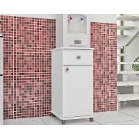 Balcão Multiuso Cozinha   ASM153 c/ 1 Porta e 1 Gaveta 36cm Branco - Movelbento - 2