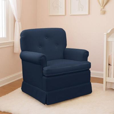 Poltrona De Amamentação Base Balanço Lígia Sintético Azul Marinho E03 - D'rossi