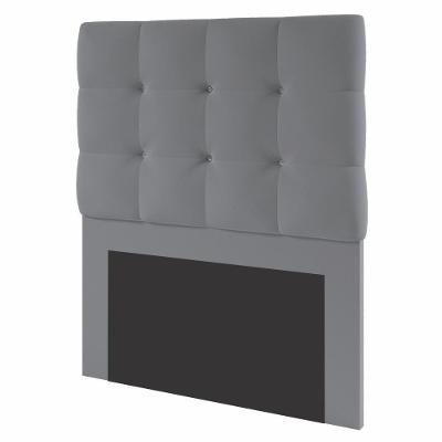 Cabeceira Solteiro Denken Paris Estofada 90cm - Cinza