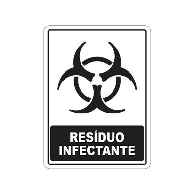 Adesivo Coleta Seletiva Resíduo Infectante 15x20cm Branco