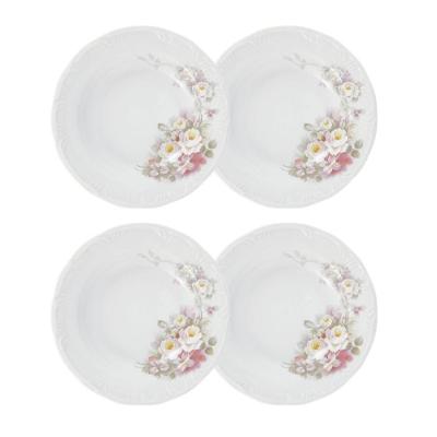 Jogo 4 Pratos Fundos Eterna 23 Cm Porcelana Schmidt