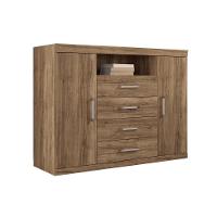 Cômoda de Quarto Master c/ 2 Portas 1 Nicho e 4 Gavetas Atacama - Santos Andirá - 1